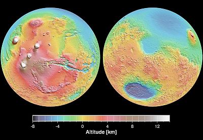 False colour images of the surface of Mars