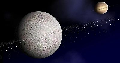 A possible ring system around Saturn's moon Rhea