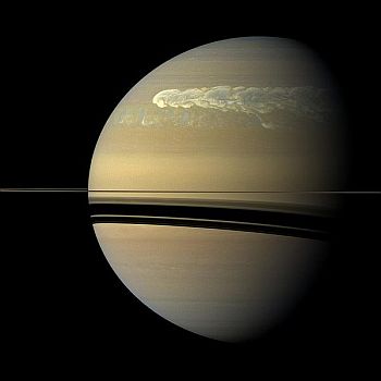 A storm on the planet Saturn