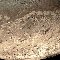 Closeup of Triton's southern hemisphere