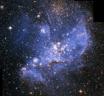 The open cluster NGC 346, found in the Small Magellanic Cloud