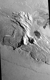 Tohil Mons, a mountain on Jupiter's moon, Io