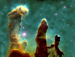 The "Pillars of Creation" in the Eagle Nebula
