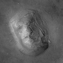 High resolution view of the "face" on Mars